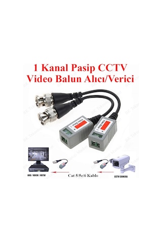 CCTV Kamera Video Balun 1 kanal Pasif Video Alıcı/Verici