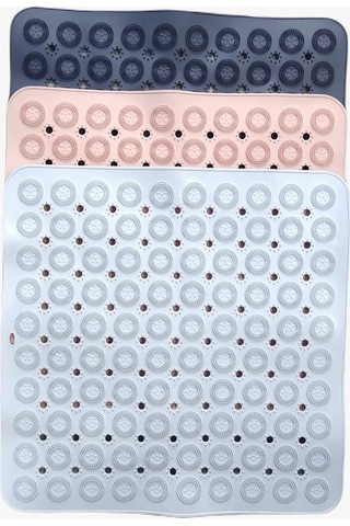 İsgstore Kare Masajlı Silikon Banyo & Duş Kaydırmazı Antrasit GP-150 Antrasit