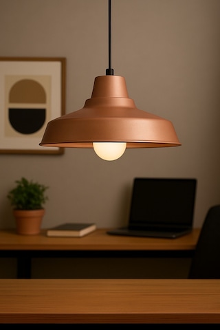Lunora Metal Tekli Bakır Sarkıt Avize Retro Model Avize
