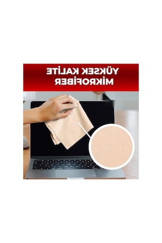 Mikrofiber Temizleme Bezi - Hassas Yüzeyler İçin Tüy Bırakmayan Çözüm Açık Bej