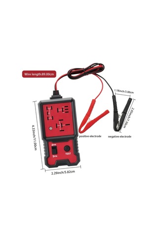 Xuweiwei 12v İçin Otomotiv Röle Test Cihazı Kırmızı 4 Ve 5 Pinli Röleler İçin Uygun Pil Kelepçeleri İle Kolay Teşhis