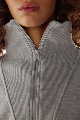 Penti Gri Yarım Fermuarlı Şardonlu Sweatshirt Gri Melanj