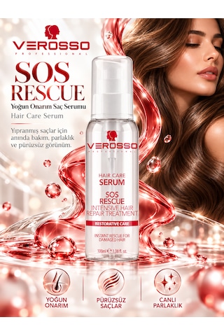 Verosso Sos Rescue Yıpranmış Saçlar İçin Saç Bakım Serumu 100 Ml