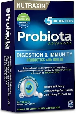 Nutraxin Probiota Advanced - Probiyotik Takviyesi 60 Tablet - Üç Katmanlı Teknoloji