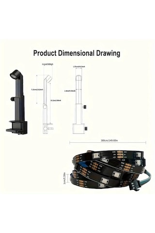 Honeybeeshop Eıssloly Rgbıc Led Tv Arka Aydinlatma Seridi 3 8m 12 5ft Ar Sensorlu Ekran Senkronizasyonlu Uygulama Ve Muzik Uyumlu Usb Guclu 35 80 Inc Tv Monitor Oyun Yatak Oturma Odasi