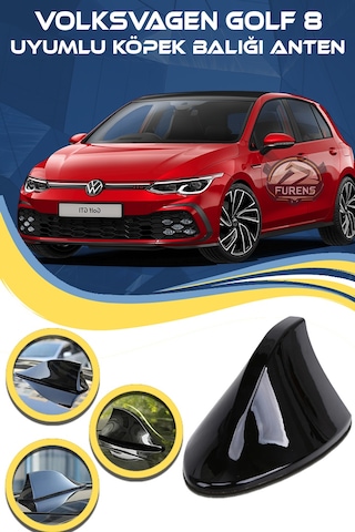 Volksvagen Golf 8 Uyumlu Oto Balık Sırtı Anten Elektrikli Köpekbalığı Balina Tavan Anten