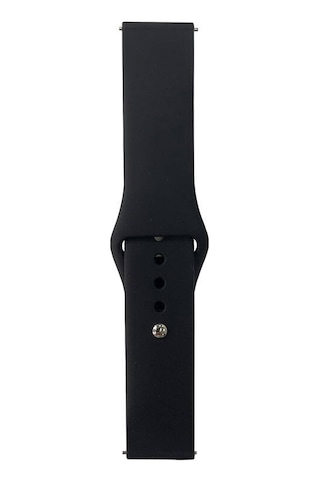 Ekılıf - Huawei Watch Gt3 42mm Uyumlu - Kordon Band Serisi 20mm Klasik Kordon Silikon Strap Kayış - Siyah