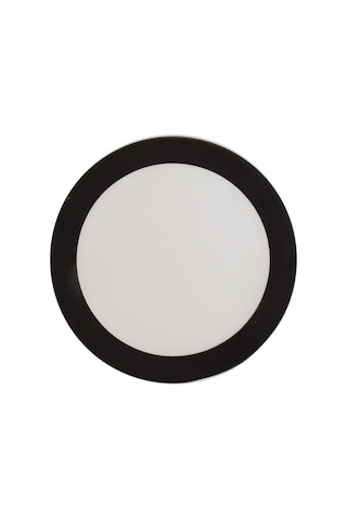 Yuvarlak Sıva Üstü Siyah 20 Watt Led Panel Armatür Trafolu Beyaz Çok Renkli