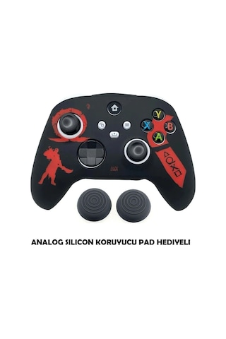Xbox Series S/seris X 9.nesil Uyumlu Desenli Oyuncu Kolu Silikon Kılıf +analog Silikon God Of War