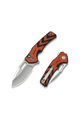 Civivi Vexron Milled Orange & Black G10 Handle Satin Finished 14c28n Blade Kamp Çakı Turuncu