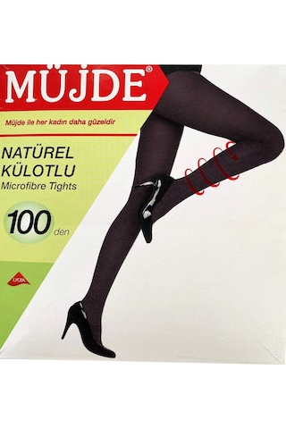 6 Adet Siyah 100 Denye Kalın Kışlık Külotlu Çorap Opak Naturel Esnek 6'lı Paket Çok Renkli