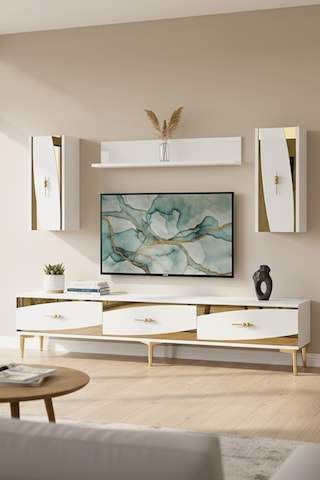 Tvr1813bg - Elips Tvr180 Ünitesi Takım Beyaz - Sılver 180cm Beyaz - Gold