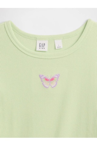 Gap V-sp Ss Rıb Tee Yeşil