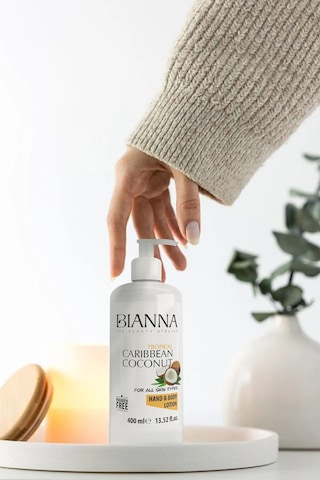 Bianna El Ve Vücut Losyonu - Hindistan Cevizi Özlü Nemlendirici El Ve Vücut Kremi - 400ml
