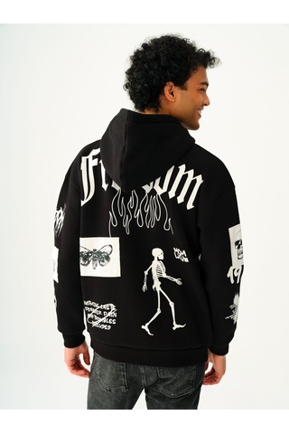 LOFT Oversize Erkek Sweatshirt Lf2037224 Q1.v1 Siyah