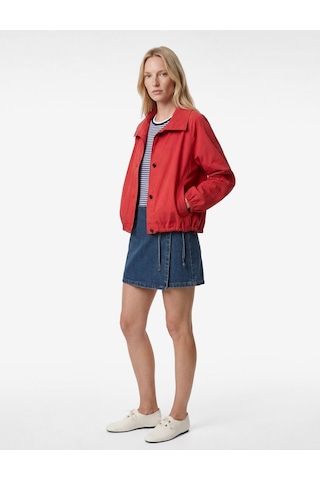 Koton Bağcık Detaylı Pamuklu Mini Denim Şort Etek Koyu İndigo 6sal40002md