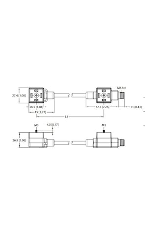 Turck 6606642 Vas22-s80e-0,15-das22-s-fs5.43-2/txl Bağlantı Aksesuarları