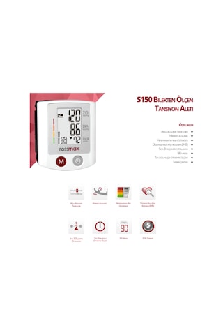 Rossmax S150 Bilekten Ölçen Tansiyon Aletirossmax