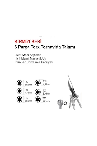 Mega 6 Parça Torx Tornavida Takımı