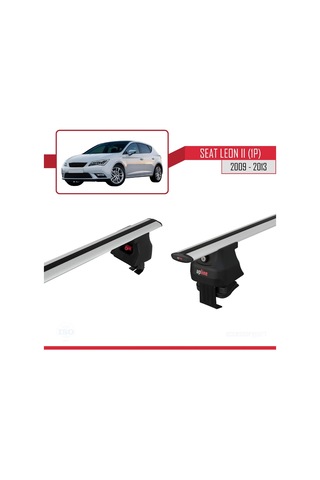 Seat Leon Iı 1p 2009-2013 Arası İle Uyumlu Ace-4 Ara Atkı Tavan Barı Gri