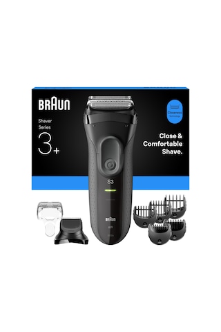 Braun Series 3+ Elektrikli Tıraş Makinesi, Kuru, 3000bt 1 Saat