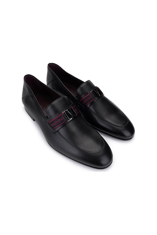 Valentino Valentıno Erkek Hakiki Deri Siyah Loafer Ayakkabı 667 20090 Erk Ayk Y23 Black Siyah