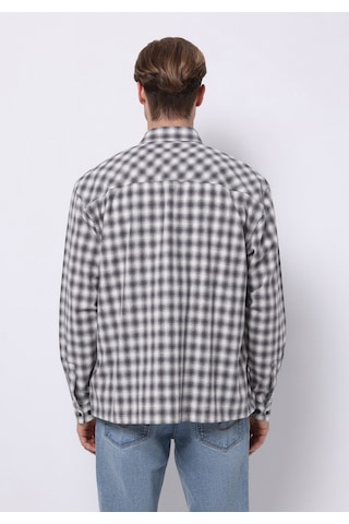Colin's Colins Boxy Fıt Shirt Neck Kareli Erkek Gri Uzun Kol Gömlek Cl1075649 Q1.v1 Grc Gray Check
