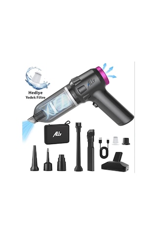 Turbo Emiş 14000 Pa Güçlü Vakum Araç Süpürgesi Portatif Ev Araba Kullanımı İçin Süpürge