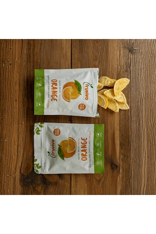 Fruvivo 2'li Freeze Dry Paket - 2 Adet Portakal - Dondurularak Kurutulmuş Meyve Cipsi Şeker İlavesiz %100 Doğal Vegan 40 G