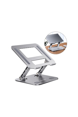 Coofbe Aluminyum Katlanabilir Yükseklik Ayarlı Kaydırmaz Taşınabilir Laptop Apple Uyumlu MacBook Notebook Standı
