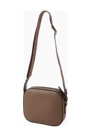 Stella Mccartney Studded Logo Gri Alter Mat Vegan Deri, Kamera Omuz Çantası