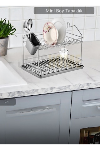 Jet's Home Mini Boy Bulas Iklık Tezgah U Stu Tabaklık Bpa Free Bulas Ik Sepeti Krom 23x33x25 Krom