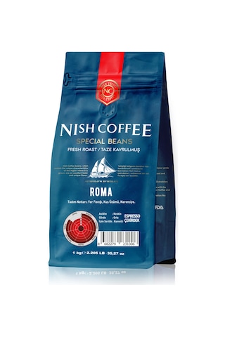 Nish Kahve Espresso Roma Kahve 1000 G