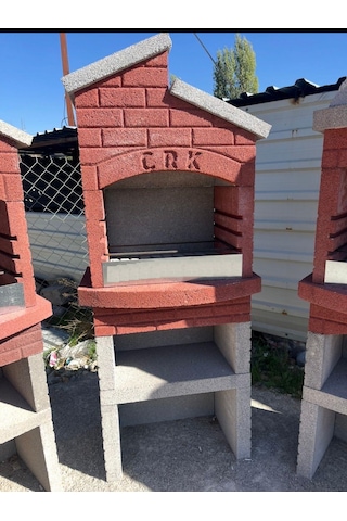 Mangal Barbekü 70 Lik Model Barbekü Gross Gri - Kırmızı