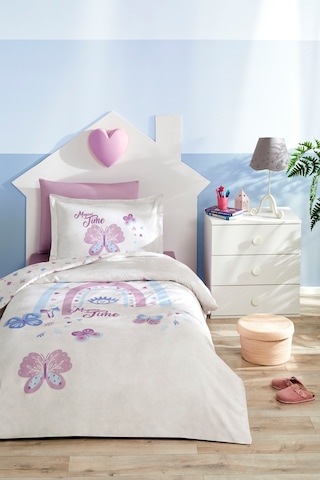 Özdilek Magical Time Tek Kişilik Lastikli Fitted Çarşaf Nevresim Takımı Lila