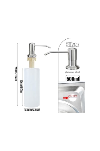 I-kitchen Sıvı Sabunluk Paslanmaz Çelik Pompa Ankastre Lavabo Sabunluk Silikon Uzatma Tüpü İle Mutfak Sabun Şişesi