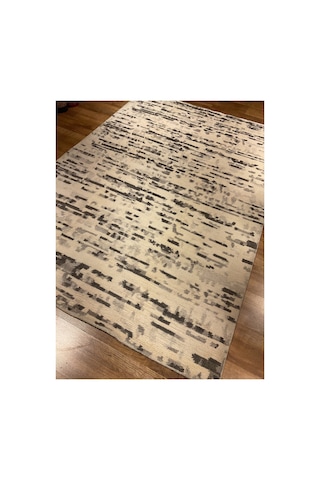 160x230 El Dokuması Bambu - Yün Krem Halı