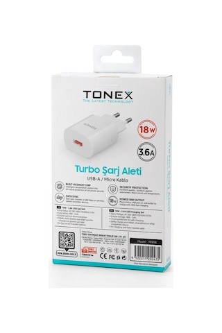 Tonex 18w 3.6a Micro Turbo Hızlı Şarj Seti - M18w