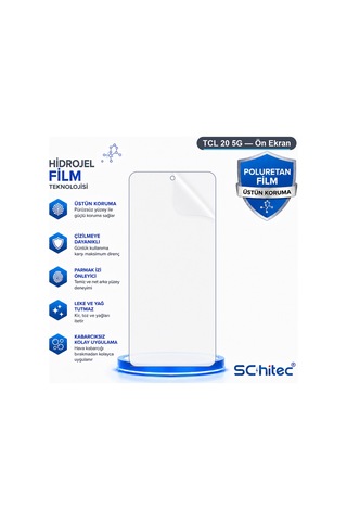 Tcl 20 5g Uyumlu Ön Yüzey Nano Şeffaf Hidrojel Ekran Koruyucu 42498217