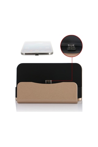 Notech Micro Usb Universal Masaüstü Şarj Aleti Dock Gold