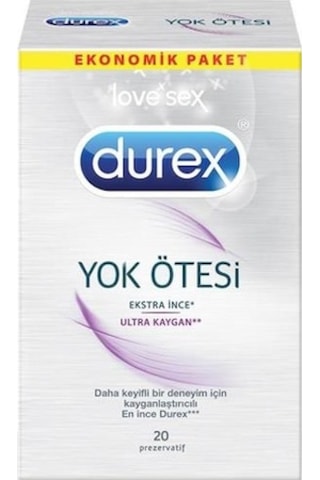 Durex Yok Ötesi Ekstra İnce Ultra Kaygan Prezervatif 20'li