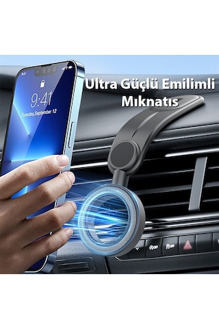 Ally Magsafe Uyumlu Araç İçi Torpido Üstü Manyetik Telefon Tutucu
