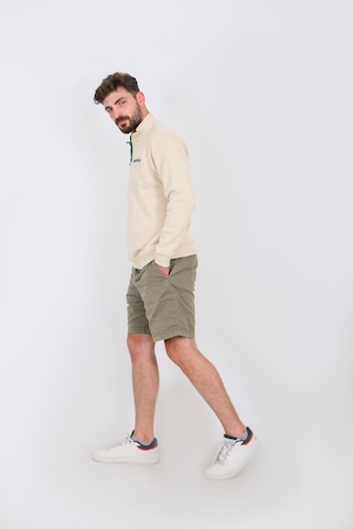 Nature The Brand Kontrast Fermuarlı Dik Yaka Sweatshirt , Şardonlu 3 İplik , Göğüs Nakış Detaylı,sweatshirt Erkek Sütlü Kahve
