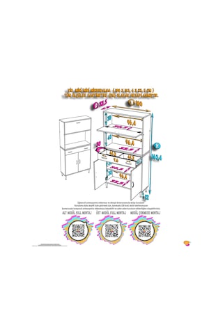 Eliusta Avelin Kapaklı Mini/midi Fırın Dolabı 100 Cm Beyaz Çok Fonksiyonlu 100x163,4x32,5 Cm Mutfak Dolabı Beyaz