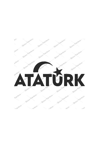 Atatürk Ay Yıldız Türk Bayrağı Sticker 00884