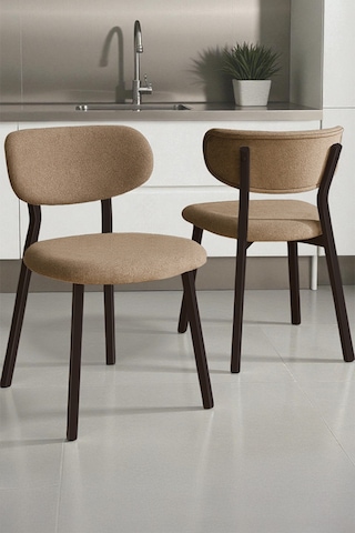 Canisa Axton Serisi Sabit Mdf 90x168 Atlantik Çam Mutfak Masa Takımı 6 Cappucino Sandalye Atlantik Çam Masa Cappucino Sandalye
