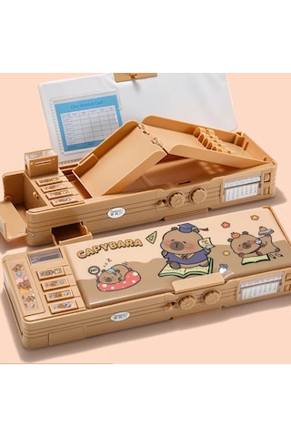 Tianchishop Dr. Capybara Şifreli Kilit Çift Taraflı Çok Fonksiyonlu Sanrio Yapay Yeşim Taş Okul Kalem Kutusu Dr. Capybara Şifreli Kilit Çift Taraflı Çok Fonksiyonlu