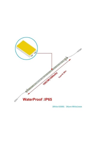 Su Geçirmez Led Bar Beyaz Su Geçirmez Çubuk Led Çift Sıra 12V