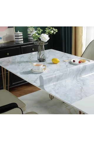 Mermer Desenli 108-a Kalın Pvc 1.2 Mm Masa Örtüsü