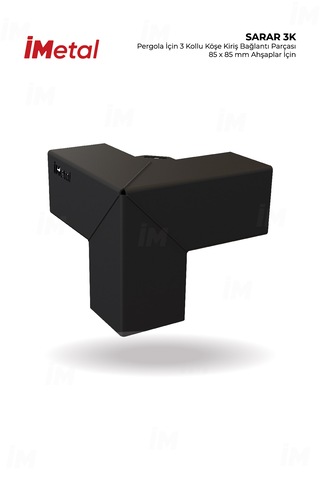 Sarar 85 X 85 Mm Ahşaplar İçin 3 Yollu Köşe Bağlantısı